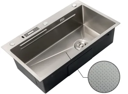 Мийка Mixxus Premium MH7545-SET-05 MICRO DECOR NANO-SILVER (3.0/0.8) комплект (нерж) (MX9635) — Photo 4