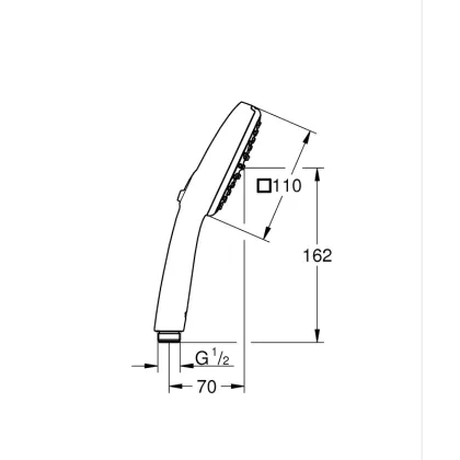 Ручний душ Grohe Tempesta Cube 110 2 режими (26746003) — Photo 1