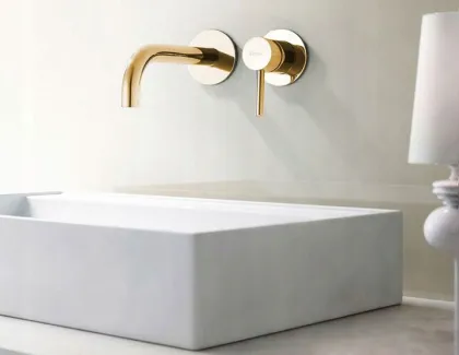 Змішувач для раковини (умивальника) REA LUNGO GOLD + BOX прихованого монтажу — Photo 2