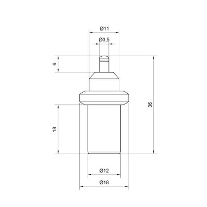 Термоелемент Icma для антиконденсаційного клапана 60 ° C №8749 — Photo 1