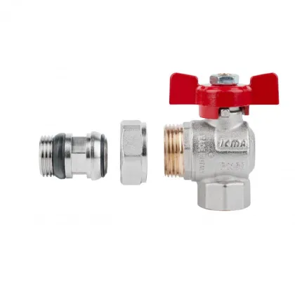 Кран кульовий Icma FAR. ROSSA 1/2" кутовий №362 — Photo 3