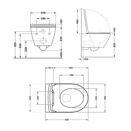 Унітаз підвісний Qtap Robin ML Ultra Quiet 520x365x365 мм, з сидінням Soft-close MagLock, White QTROBML26W49623 — Photo 1