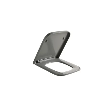 Сидіння-кришка для унітазу Mixxus Premium SEAT COVER QUADRO-2004 GRAY 425х358х32mm дюропласт (MP6686) — Photo 2