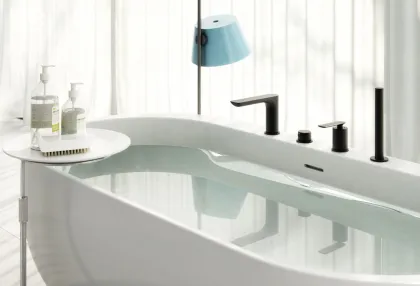Змішувач для ванни KOHLMAN EXPERIENCE BLACK на борт ванни * — Photo 1