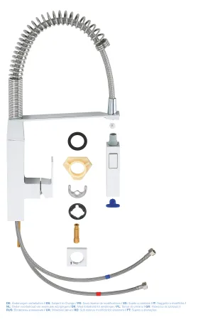 Змішувач для кухні з гнучким виливом Grohe Eurocube (31395000) — Photo 3