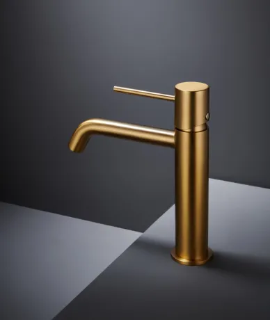 IMEX MONZA BRUSHED GOLD Змішувач для умивальника, PVD матове золото — Photo 1