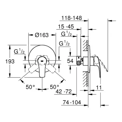 Змішувач для душа GROHE EUROSMART 33556003 — Photo 1