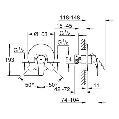 Змішувач для душу GROHE EUROSMART 33556003 — Photo 1