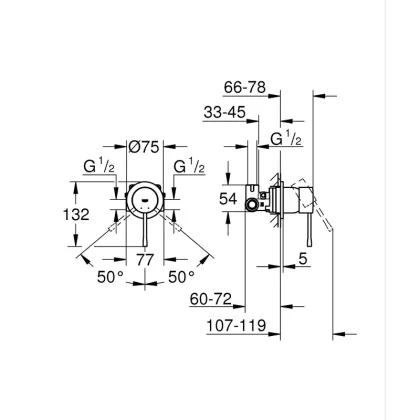 Одноважільний змішувач для душу прихованого монтажу Grohe Essence (29197KF0) — Photo 1