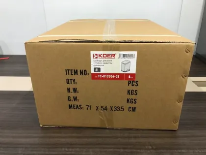 Відро для сміття з плавним закриттям прямокутне Koer TC-010306-02 6 л колір нержавійка (KR5600) — Photo 5