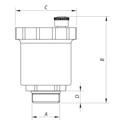 Відведення повітря автоматичне пряме 1/2" Koer KR.1255 (KR2668) — Photo 2