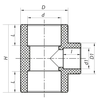 Трійник редукційний 40x32x40 PPR Koer K0046.PRO (KP0055) — Photo 1
