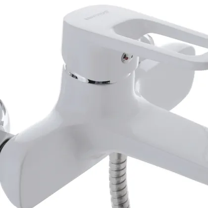 Змішувач для ванни з коротким виливом MIXXUS NEVADA 009 EURO Білий (MI5800) — Photo 1