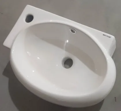 Раковина підвісна Mixxus Premium DIVERSE-1201-R 400х215х140mm з отвором під змішувач та переливом (MP6506) — Photo 5