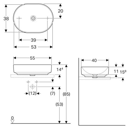 Умивальник GEBERIT VARIFORM 500.774.01.2 — Photo 1