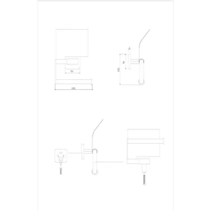 Тримач для туалетного паперу Lidz (CRM) 116.03.01 — Photo 1