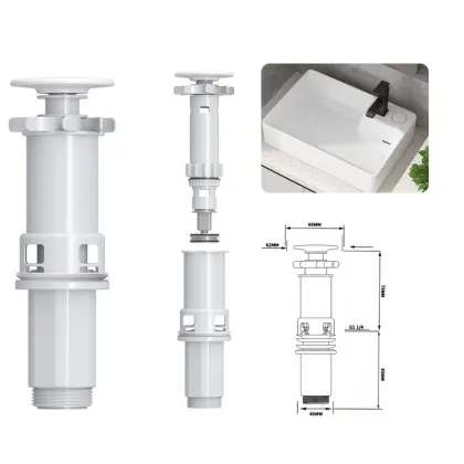 Раковина накладна Mixxus Premium STYLE-0202 600х350х140mm з донним клапаном та отвором під змішувач (MP6512) — Photo 2
