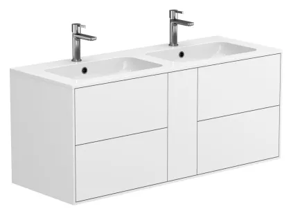 Тумба підвісна SPACE Біла soft-touch для умивальника DELLA 1200 D Miraggio