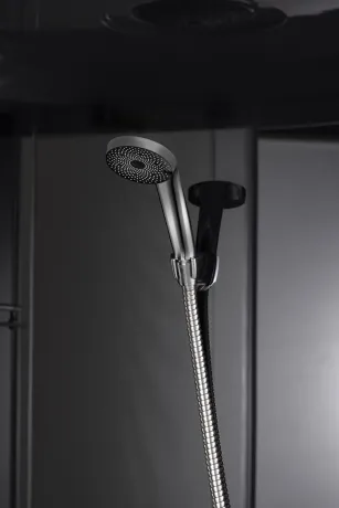 Бокс душовий без гідромасажу Mixxus STRONG SB02-90x90x215-FB SATIN з низьким піддоном (MI6886) — Photo 9