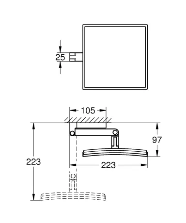 Косметичне дзеркало Grohe Selection Cube (40808000) — Photo 1