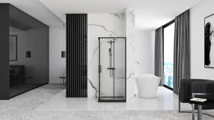 Душова кабіна REA PUNTO 80х80 BLACK — Photo 5