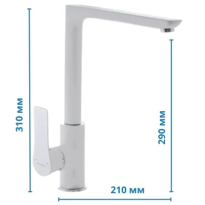 Змішувач для кухні Mixxus Premium Eva 017 Білий (MI5810) — Photo 3