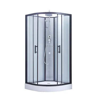 Душовий бокс Lidz Majatek SB90x90.BLA.LOW.TR, скло прозрачне 5 мм