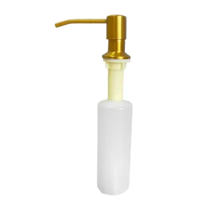 Дозатор для миючого засобу врізний Mixxus DIS-01.SUS Brushed Gold SUS304 300 мл (колір матове золото) (MI8224)