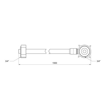 Шланг затока SD Plus для стиральної машини 150 см SD095W150 — Photo 1