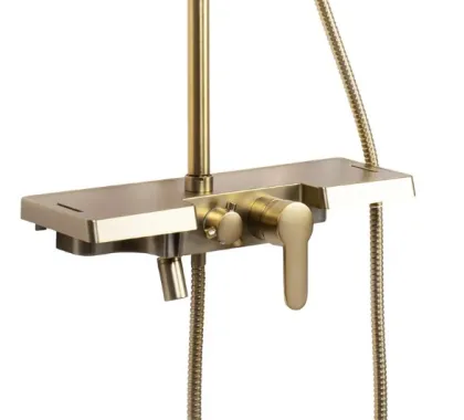 Душовий гарнітур REA BRAVO BRUSHED GOLD матове золото з виливом * — Photo 1