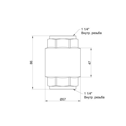 Зворотний клапан SD Forte 1&quot; 1/4 EURO SF247W32 — Photo 1