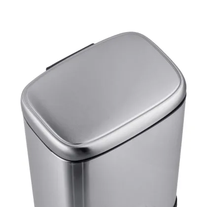 Відро для сміття з плавним закриттям прямокутне Mixxus Premium Style-TC0305 SS Color 5л колір нержавійка (MI7060) — Photo 2