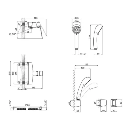 Змішувач для душу Qtap Letel 4053104C — Photo 1