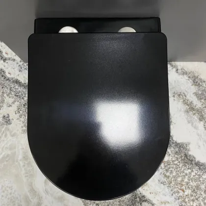 Підвісний унітаз VBI VULCANO BLACK GLOSSY — Photo 4