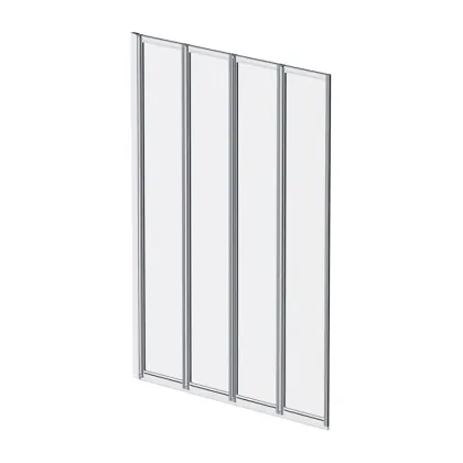 Душова шторка для ванни 100х140 см, поворотно-складна AM.PM WU80BS-100-140CT Like