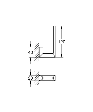 Тримач для туалетного паперу Grohe Selection Cube — Photo 2