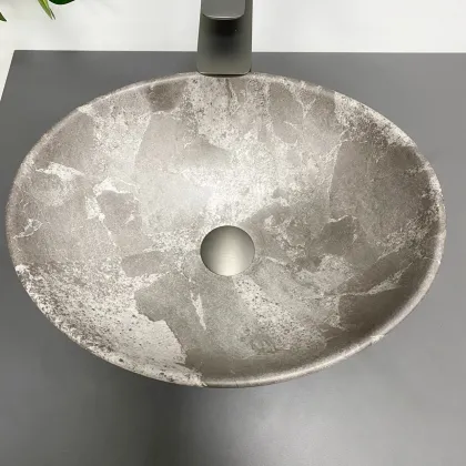 Умивальник (раковина) VBI PARMA DARK GREY STONE MATT накладний — Photo 2