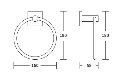 Рушникотримач кільцевий VBI SATURN CHROME — Photo 1