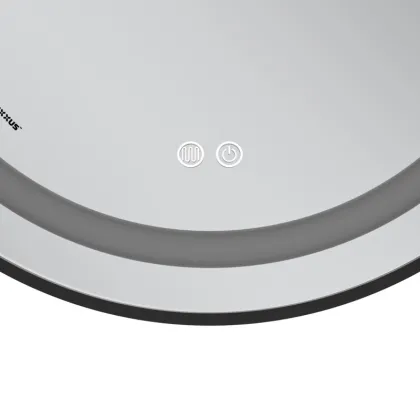 Дзеркало Mixxus Premium ELLIPSE MV05-80x70-Reverse BLACK з Led Touch, Anti-fog, димером (3-6,5kK) (MP6646) — Photo 9