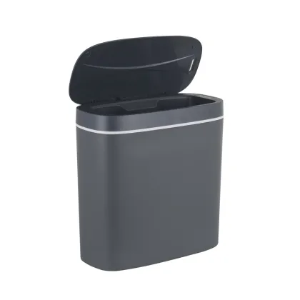 Відро для сміття сенсорне овальне Mixxus Flat-TC0109 Graphite 9 л колір графіт (MI7075) — Photo 2
