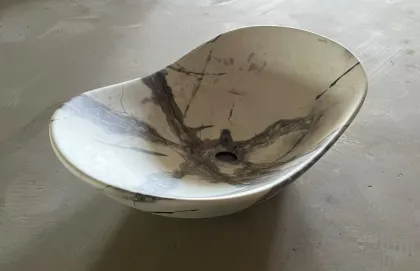 Раковина накладна MIXXUS PREMIUM WAVE-0106 MARBLE 620х360х160mm (MP6560) — Photo 4