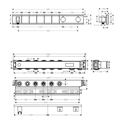 Змішувач для ванни HANSGROHE RainSelect 15382700+15312180, білий — Photo 1