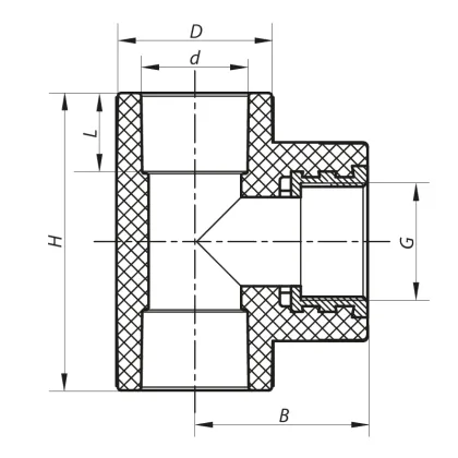 Трійник ВР 32x1F PPR Koer K0107.PRO (KP0127) — Photo 1