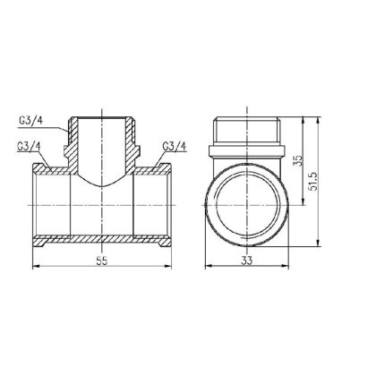 Трійник SD Forte 3/4&quot; ВЗВ SF36420