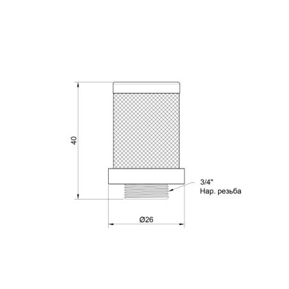 Сітка зворотного клапана SD Plus 3/4&quot; SD245W20 — Photo 1