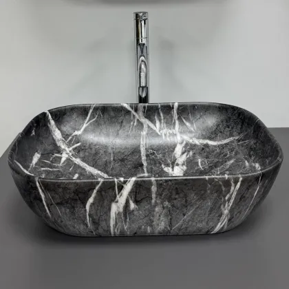 Умивальник (раковина) VBI RAVENNA BLACK OPAL MATT накладний — Photo 5