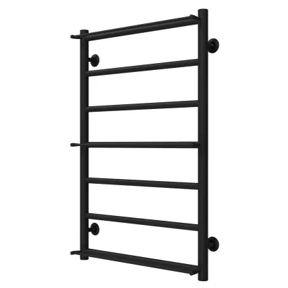 Рушникосушарка водяна Ladder П7 500х800 Deffi нержавіюча сталь (Чорний, Бокове ліве підключення) — Photo 1