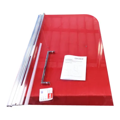 Шторки скляні на ванну Koer SR BS02-80x140-TR-01 прозоре скло 6мм, хром (KR5401) — Photo 5