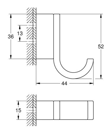 Гачок для халату Grohe Selection (41039000) — Photo 1
