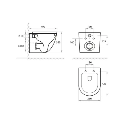 ROUND PRO Smart унітаз підвісний з сидінням Soft-close (змив Tornado 3.0) — Photo 7